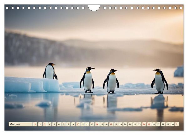Produktbild: Kaiserpinguine - bezaubernde Fracktr&auml;ger (Wandkalender 2026 DIN A4 quer), CALVENDO Monatskalender