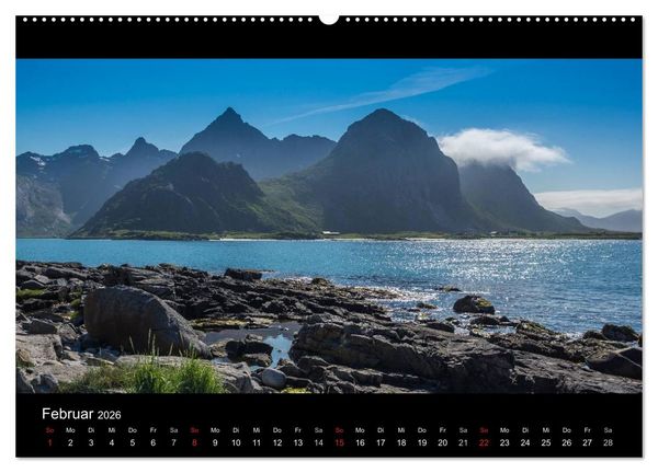 Produktbild: Sommer auf den Lofoten (Wandkalender 2026 DIN A2 quer), CALVENDO Monatskalender