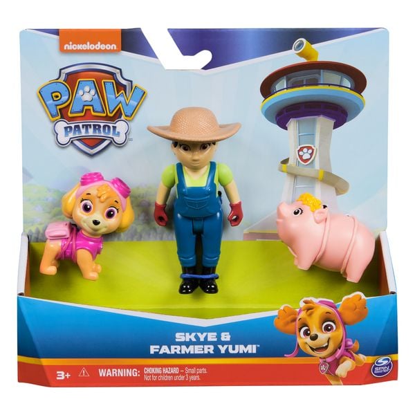 Produktbild: PAW Patrol Hero Pups &ndash; Actionfigurenset mit Skye Hundefigur, B&auml;uerin Yumi Figur und 1 Schweinchen
