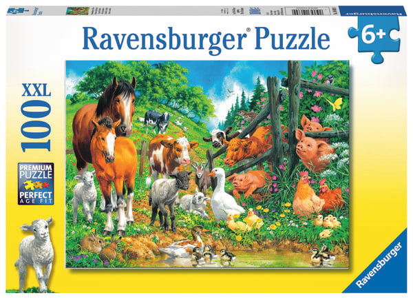 Produktbild: Puzzle Ravensburger Versammlung der Tiere 100 Teile XXL