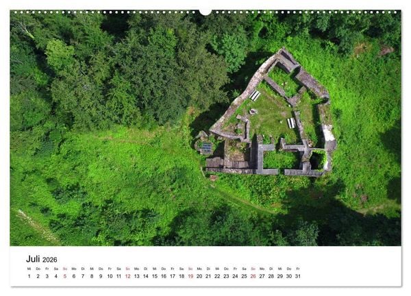 Produktbild: Deutschlands Burgen - Der S&uuml;den von oben (hochwertiger Premium Wandkalender 2026 DIN A2 quer), Kunstdruck in Hochglanz