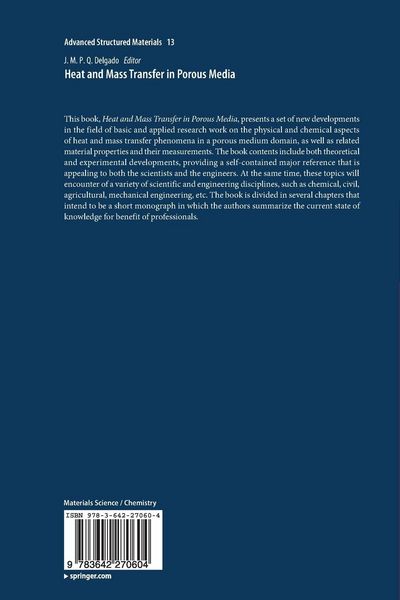 Produktbild: Heat and Mass Transfer in Porous Media
