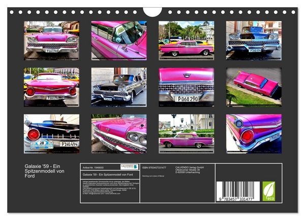 Produktbild: Galaxie '59 - Ein Spitzenmodell von Ford (Wandkalender 2026 DIN A4 quer), CALVENDO Monatskalender