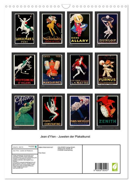 Produktbild: Jean d'Ylen - Juwelen der Plakatkunst (Wandkalender 2026 DIN A3 hoch), CALVENDO Monatskalender