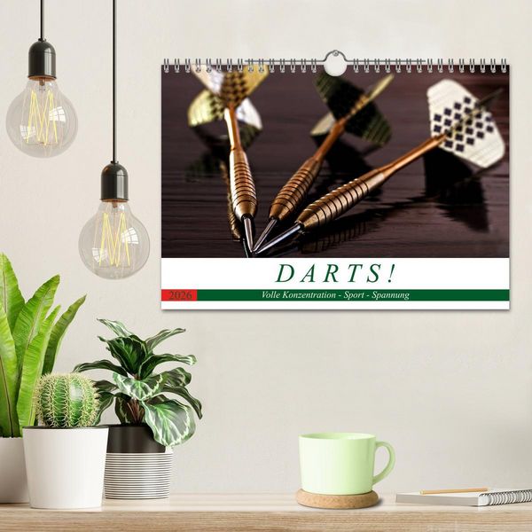 Produktbild: Darts. Konzentration - Sport - Spannung (Wandkalender 2026 DIN A4 quer), CALVENDO Monatskalender