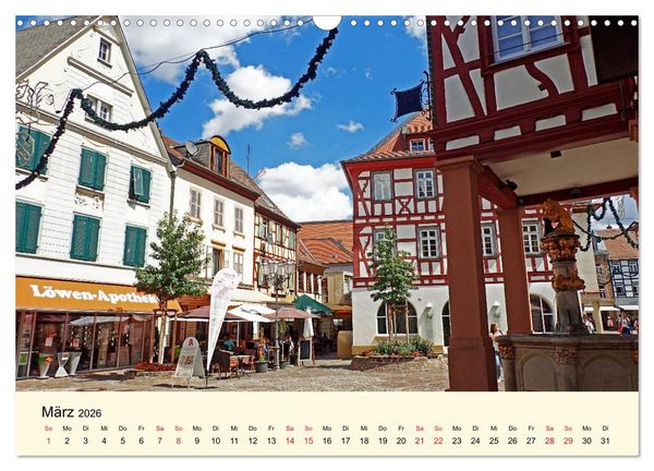 Produktbild: Sch&ouml;nes Alzey - Fachwerk, Wein und Rossmarktplatz (Wandkalender 2026 DIN A3 quer), CALVENDO Monatskalender