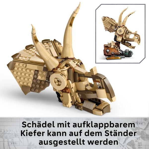 Produktbild: LEGO Jurassic World Dinosaurier-Fossilien: Triceratops-Sch&auml;del Set 76969