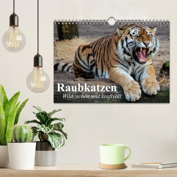 Produktbild: Raubkatzen. Wild, sch&ouml;n und kraftvoll (Wandkalender 2026 DIN A4 quer), CALVENDO Monatskalender