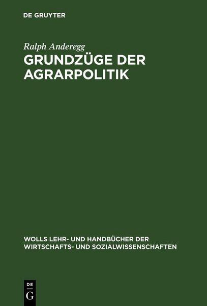 Produktbild: Grundz&uuml;ge der Agrarpolitik