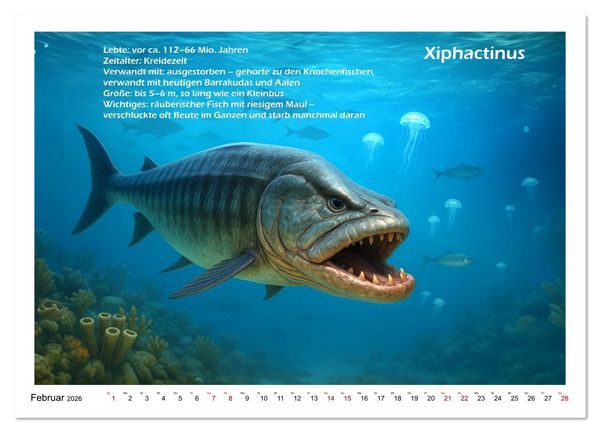 Produktbild: Urige Meerestiere pr&auml;historisch und seltsam (Wandkalender 2026 DIN A2 quer), CALVENDO Monatskalender
