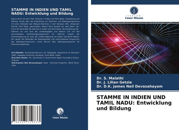 Stamme in Indien und Tamil Nadu: Entwicklung und Bildung, Taschenbuch von S. Malathi , J. Lilian Getzie , D. K. James Neil Devasahayam, Verlag Unser