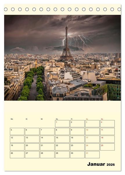 Produktbild: Metropolen im Gewitter (Tischkalender 2026 DIN A5 hoch), CALVENDO Monatskalender