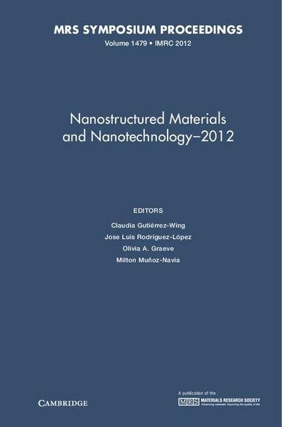 Produktbild: Nanostructured Materials and Nanotechnology-2012