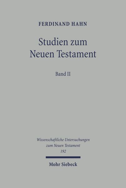 Produktbild: Studien zum Neuen Testament
