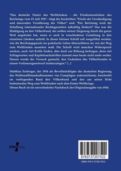 Produktbild: Der V&ouml;lkerbund, der Weg zum Weltfrieden