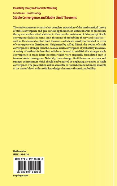 Produktbild: Stable Convergence and Stable Limit Theorems