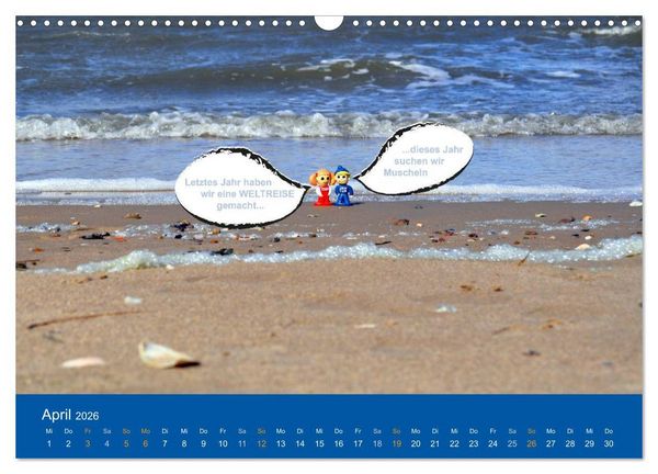 Produktbild: An der Waterkant mit Jan Cux und Cuxi (Wandkalender 2026 DIN A3 quer), CALVENDO Monatskalender