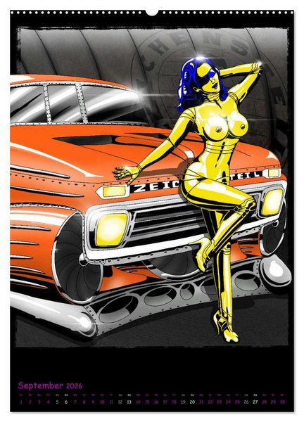 Produktbild: CYBER PINUPS (Wandkalender 2026 DIN A2 hoch), CALVENDO Monatskalender