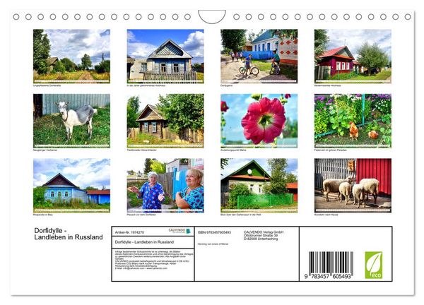Produktbild: Dorfidylle - Landleben in Russland (Wandkalender 2026 DIN A4 quer), CALVENDO Monatskalender