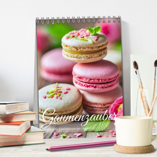 Produktbild: Gaumenzauber - Erlesene s&uuml;&szlig;e K&ouml;stlichkeiten aus Frankreich (Tischkalender 2026 DIN A5 hoch), CALVENDO Monatskalender