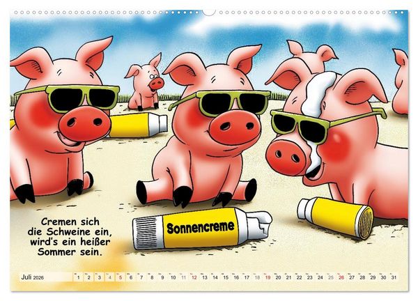 Produktbild: Bauernregeln, unsinnig und am&uuml;sant (hochwertiger Premium Wandkalender 2026 DIN A2 quer), Kunstdruck in Hochglanz