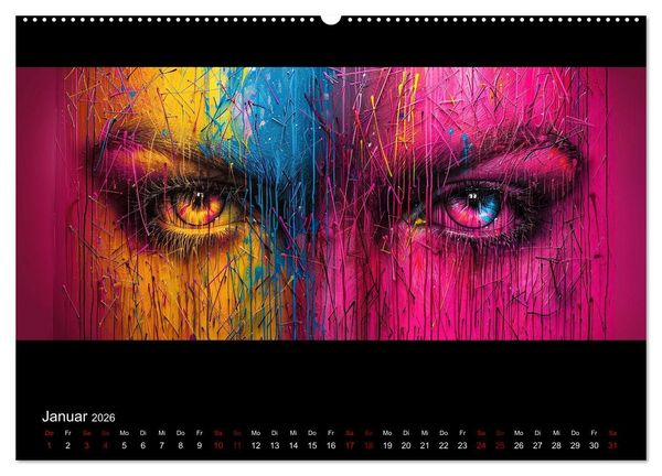 Produktbild: Abstrakte Augenblicke (hochwertiger Premium Wandkalender 2026 DIN A2 quer), Kunstdruck in Hochglanz
