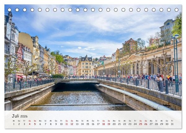 Produktbild: Karlsbad / Karlovy Vary - Kleinod im Westb&ouml;hmischen B&auml;derdreieck (Tischkalender 2026 DIN A5 quer), CALVENDO Monatskalender
