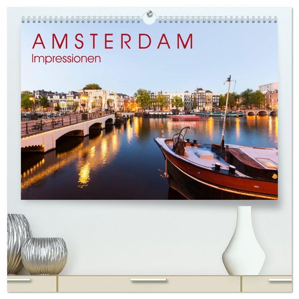 Produktbild: AMSTERDAM Impressionen (hochwertiger Premium Wandkalender 2026 DIN A2 quer), Kunstdruck in Hochglanz