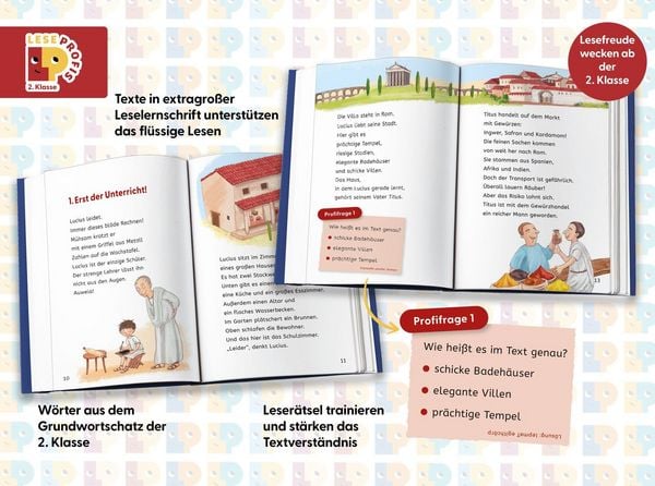 Produktbild: Leseprofis &ndash; Ritter, R&ouml;mer, finstere Schurken, 2. Klasse (Doppelband)