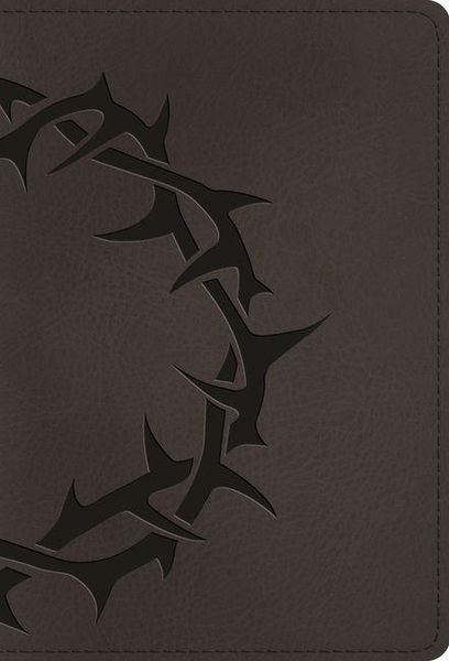 Produktbild: ESV Large Print Compact Bible, Red Letter (Trutone, Charcoal, Crown Design)