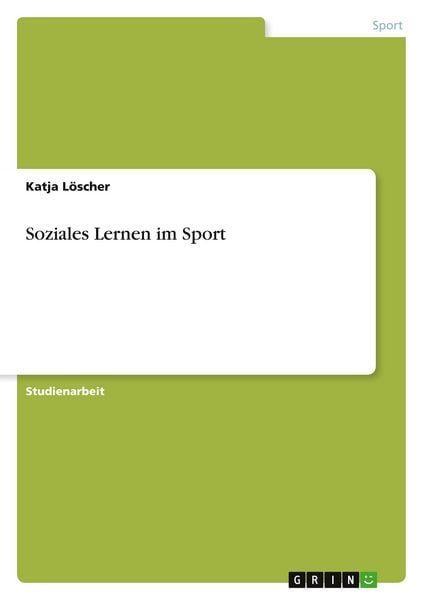 Produktbild: Soziales Lernen im Sport