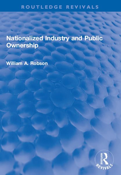 Produktbild: Nationalized Industry and Public Ownership