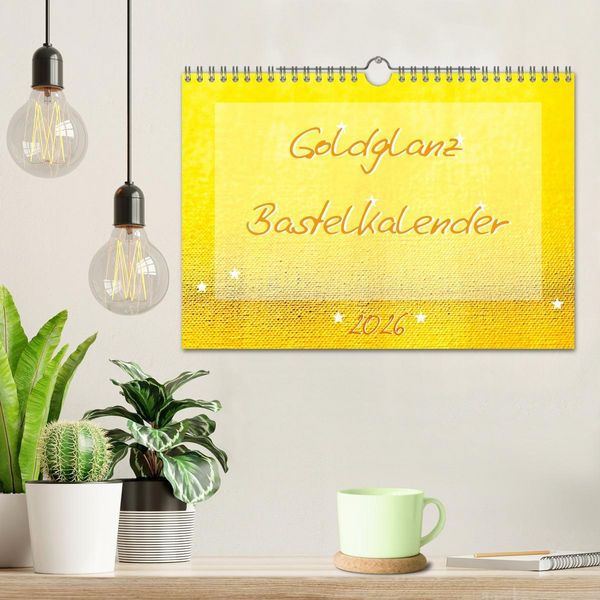 Produktbild: Goldglanz Bastelkalender (Wandkalender 2026 DIN A4 quer), CALVENDO Monatskalender