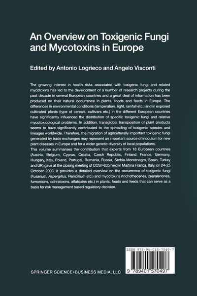 Produktbild: An Overview on Toxigenic Fungi and Mycotoxins in Europe