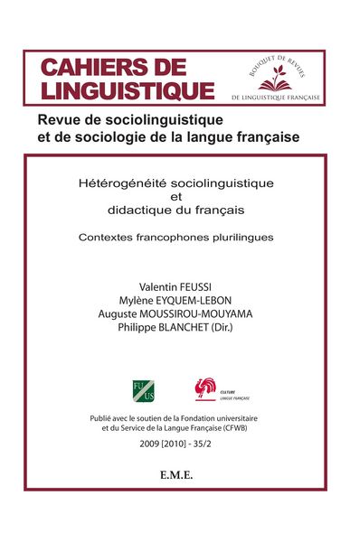 Produktbild: H&eacute;t&eacute;rog&eacute;n&eacute;it&eacute; sociolinguistique et didactique du fran&ccedil;ais