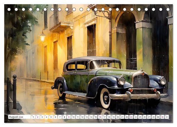 Produktbild: Oldtimer - Vergangenheit neu entdeckt (Tischkalender 2026 DIN A5 quer), CALVENDO Monatskalender