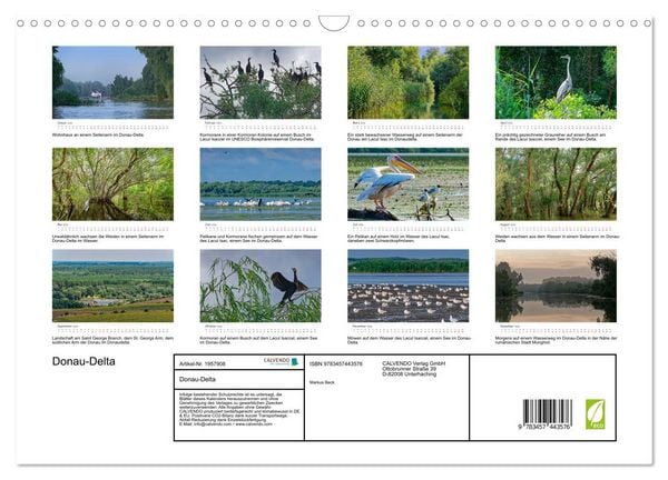 Produktbild: Donau-Delta (Wandkalender 2026 DIN A3 quer), CALVENDO Monatskalender