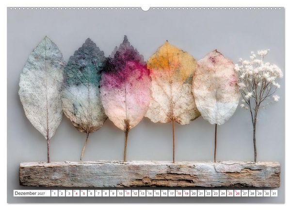 Produktbild: Blumen und Bl&auml;tter sind das sanfte L&auml;cheln der Natur. (hochwertiger Premium Wandkalender 2027 DIN A2 quer), Kunstdruck in Hochglanz