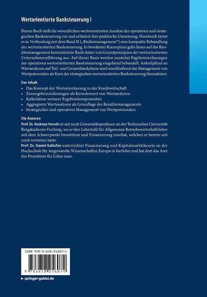 Produktbild: Wertorientierte Banksteuerung I