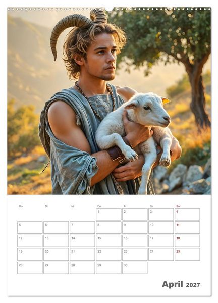 Produktbild: Gesch&ouml;pfe der griechischen Mythologie - Eine KI-Welt der griechischen G&ouml;tter, Kreaturen und Abenteurer (hochwertiger Premium Wandkalender 2027 DIN A2 hoch), Kunstdruck in Hochglanz