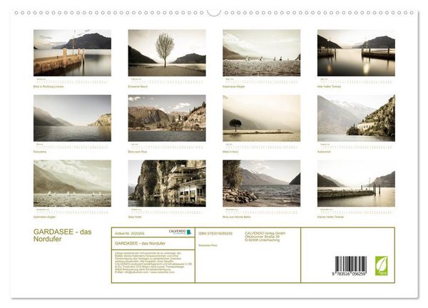 Produktbild: GARDASEE - das Nordufer (hochwertiger Premium Wandkalender 2026 DIN A2 quer), Kunstdruck in Hochglanz