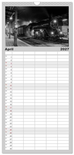Produktbild: Familienplaner 2027 - Dampfloks in der DDR mit 5 Spalten (Wandkalender, 21 x 45 cm) CALVENDO