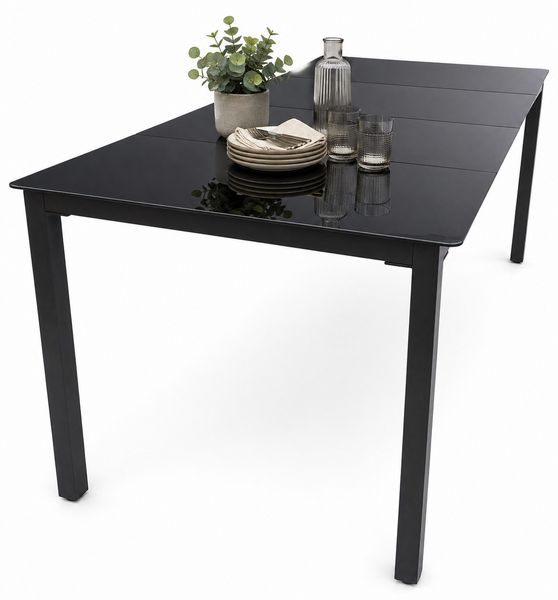 Produktbild: Aluminium Glas Gartentisch Balkontisch 189x90 cm