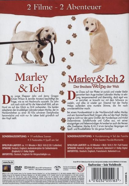 Produktbild: Marley & Ich 1+2 [2 DVDs]