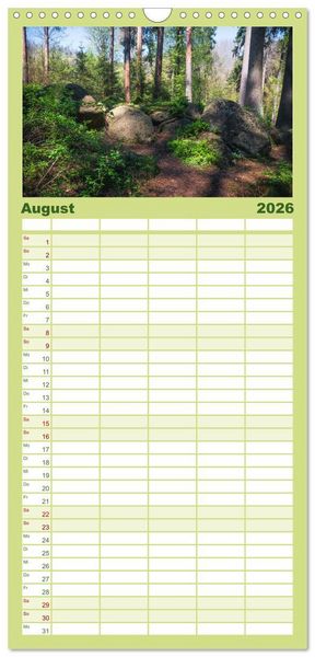 Produktbild: Familienplaner 2026 - Magischer Harzwald mit 5 Spalten (Wandkalender, 21 x 45 cm) CALVENDO