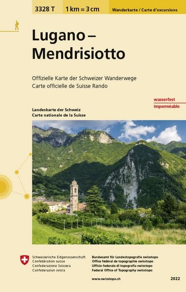 Produktbild: 3328T Lugano - Mendrisiotto Carta escursionistica