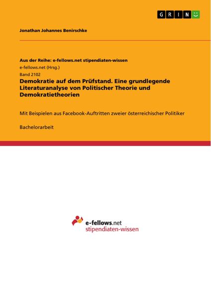 Produktbild: Demokratie auf dem Pr&uuml;fstand. Eine grundlegende Literaturanalyse von Politischer Theorie und Demokratietheorien