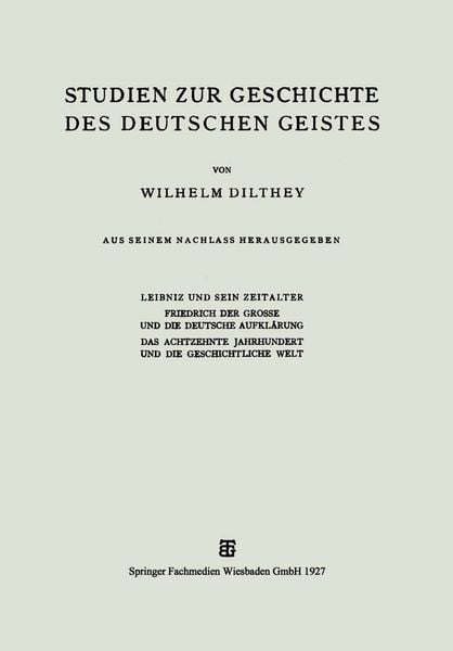 Produktbild: Studien zur Geschichte des Deutschen Geistes