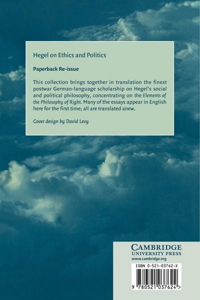 Produktbild: Hegel on Ethics and Politics