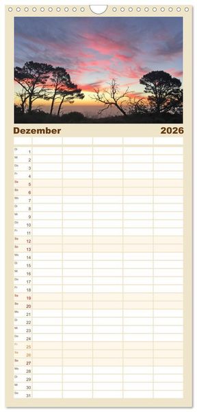 Produktbild: Familienplaner 2026 - Natur und Landschaft. S&uuml;dliches Afrika 2026 mit 5 Spalten (Wandkalender, 21 x 45 cm) CALVENDO